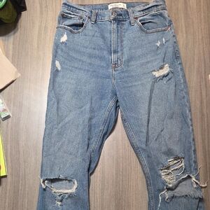 Abercrombie & Fitch Light Blue Distressed Jeans